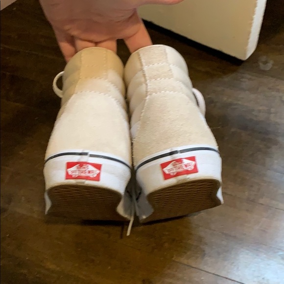 Cream/Off white high top Vans - Picture 2 of 4